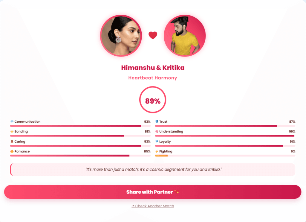 Love Calculator by name
